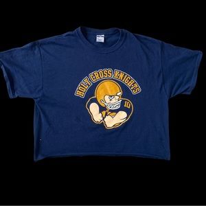 Holy cross knights cropped tee